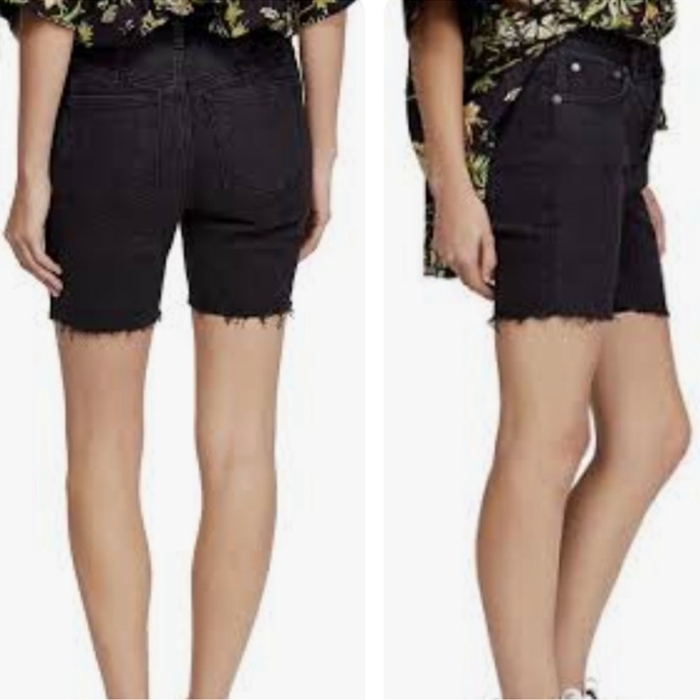 We the Free Black Avery Bermuda Jean shorts jorts size 24 - Picture 2 of 11